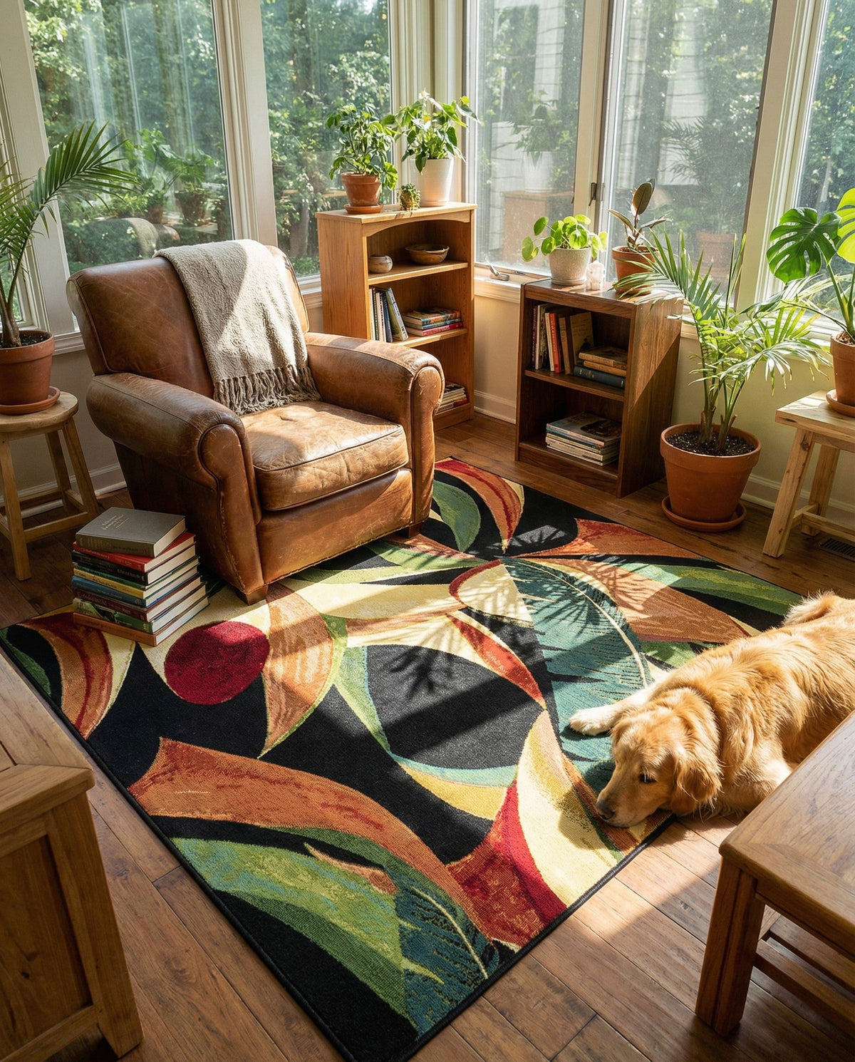 Seaside Blooms Collection Area Rug -  Tivoli Square Multi  lifestyle 85