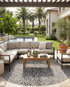 Urban Oasis Rugs Collection Area Rug -  Terrace (Black) Round Black  lifestyle 41