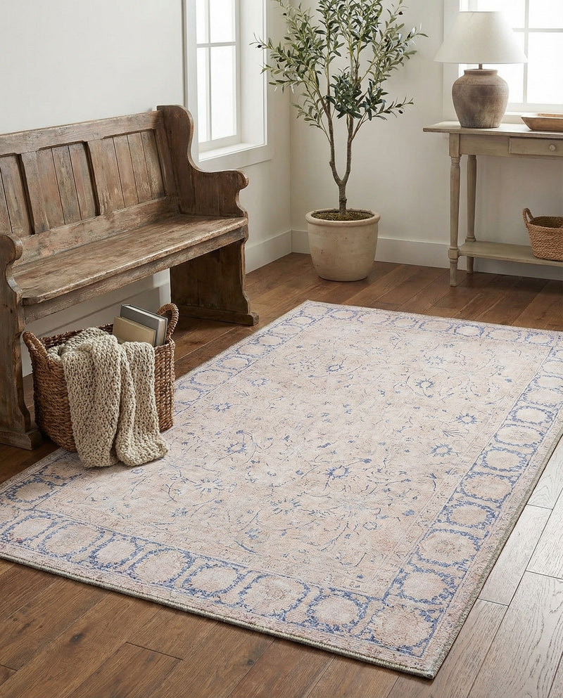 Heritage Elegance Collection Area Rug -  Nijo Rectangle Beige  lifestyle 6