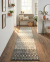 Mediterranean Lattice Collection Area Rug -  Casablanca (Ivory and Gray) Runner Ivory and Gray  lifestyle 69