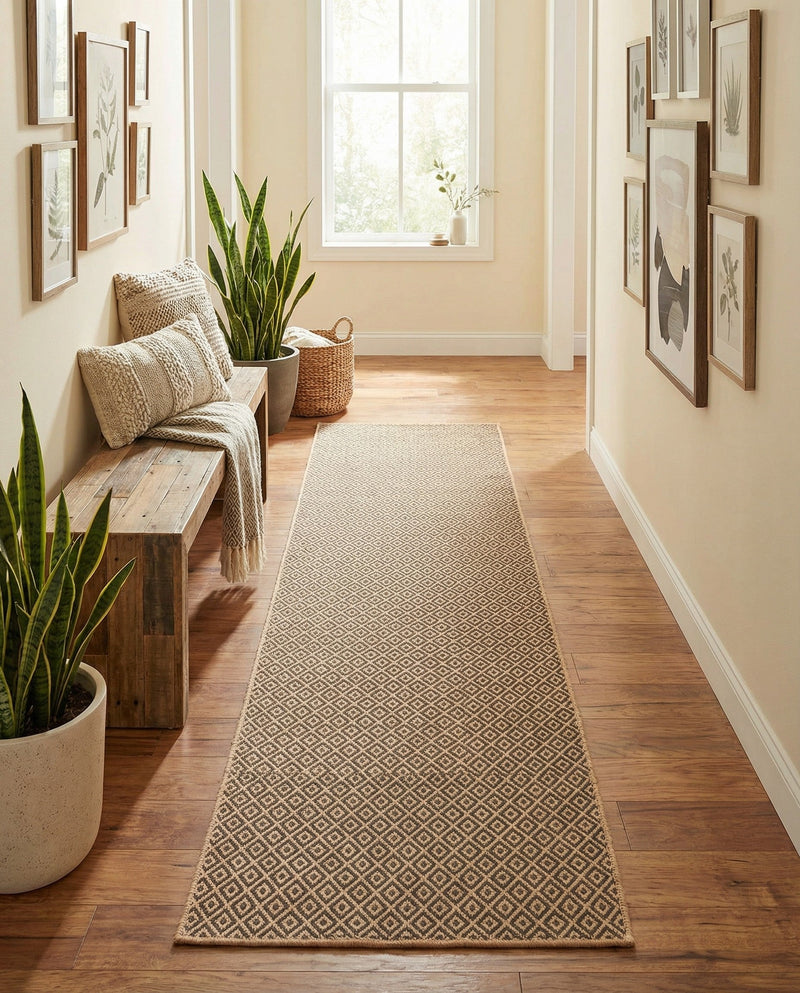 Sahara Sands Collection Area Rug -  Amarna Runner Natural and Brown  lifestyle 36