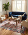 Heritage Elegance Collection Area Rug -  Gatchina Square Vintage Red  lifestyle 74