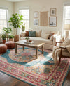 Caribbean Breeze Collection Area Rug -  Windward Rectangle Turquoise  lifestyle 23
