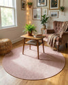 Seaside Serenity Collection Area Rug - Veranda (Whisper Pink) Round Whisper Pink  lifestyle 41