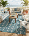 Seaside Haven Rugs Collection Area Rug - Sapphire (Teal) Rectangle Teal  lifestyle 5