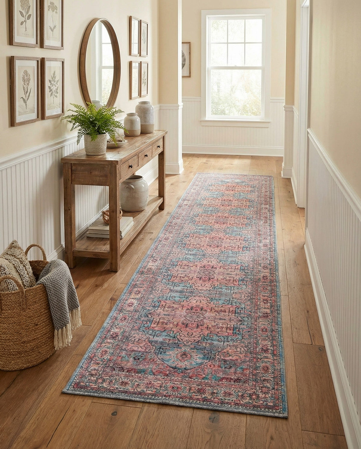 Zahara Oasis Collection Area Rug -  Fez Runner Blue  lifestyle 91
