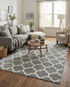 Lattice Gardens Collection Area Rug -  Bloomfield (Dark Gray) Rectangle Dark Gray  lifestyle 23