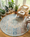 Coastal Haven Collection Area Rug - Seabreeze (Multi) Round Multi  lifestyle 67