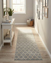 Lattice Gardens Collection Area Rug -  Bloomfield (Light Gray) Runner Light Gray  lifestyle 50