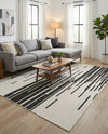 Urban Terrace Collection Area Rug -  Riverside Rectangle Black and White  lifestyle 14
