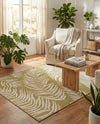Seaside Blooms Collection Area Rug - Verdure (Green) Rectangle Green  lifestyle 10