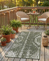 Desert Nomad Terrace Collection Area Rug - Sahara (Green) Runner Green  lifestyle 42
