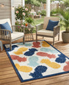 Caribbean Terrace Collection Area Rug -  Nevis Rectangle White  lifestyle 28
