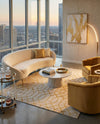 Hollywood Luxe Collection Area Rug - Sunset (White Gold) Square White Gold  lifestyle 52