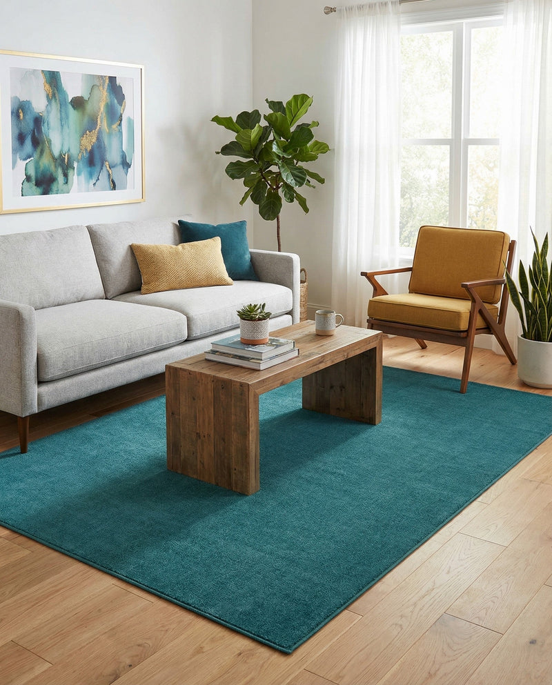 Soho Elegance Collection Area Rug - Chelsea (Turquoise) Rectangle Turquoise  lifestyle 13