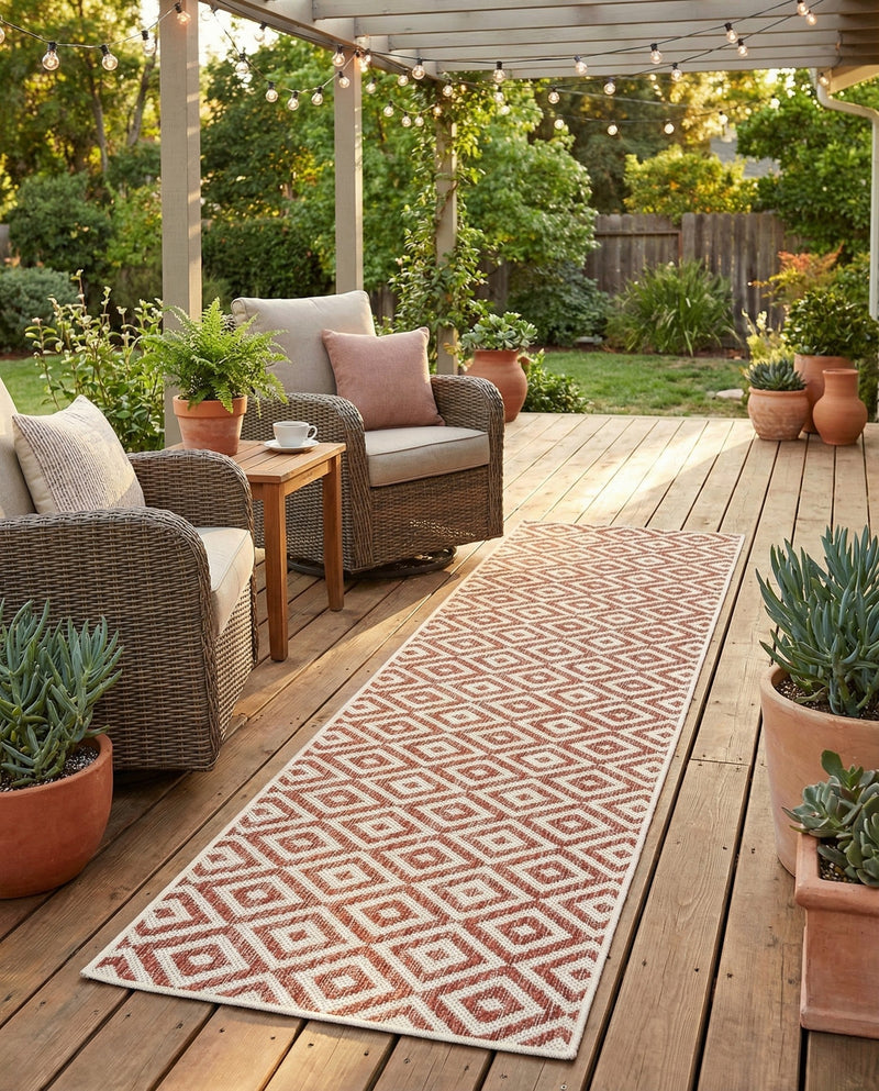 Urban Oasis Rugs Collection Area Rug -  Rooftop (Rust Red) Runner Rust Red  lifestyle 47