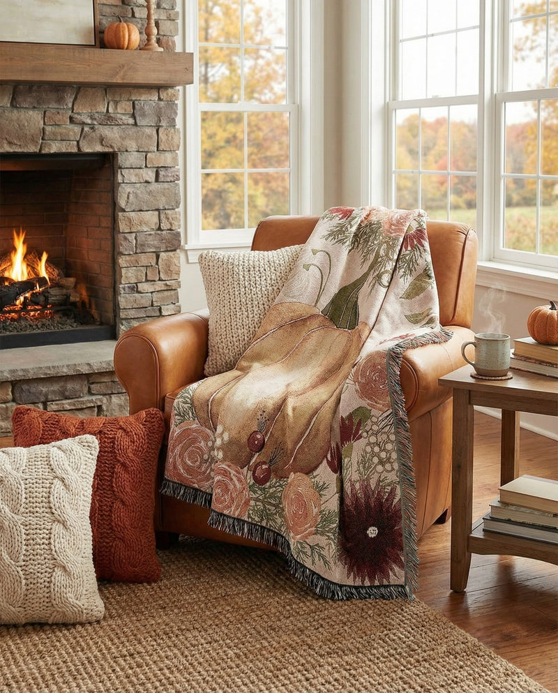 Fleece Haven Collection Area Rug -  Yuma Rectangle Orange  lifestyle 3