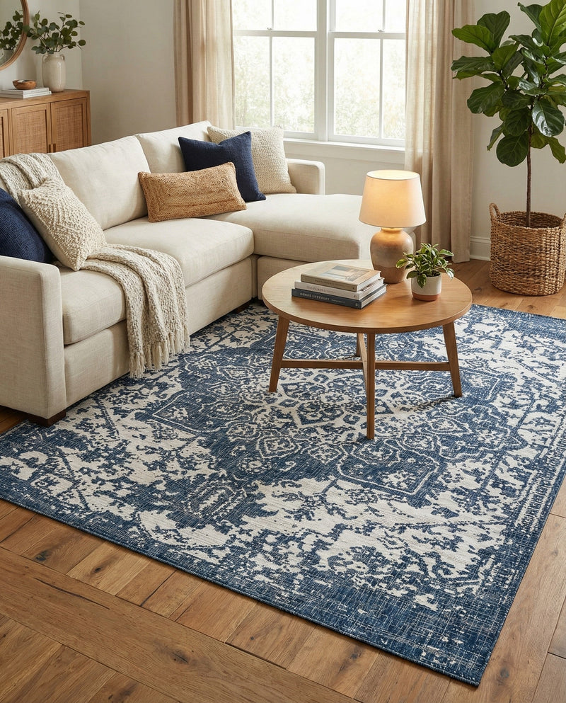 Urban Oasis Rugs Collection Area Rug -  Penthouse (Blue) Rectangle Blue  lifestyle 25