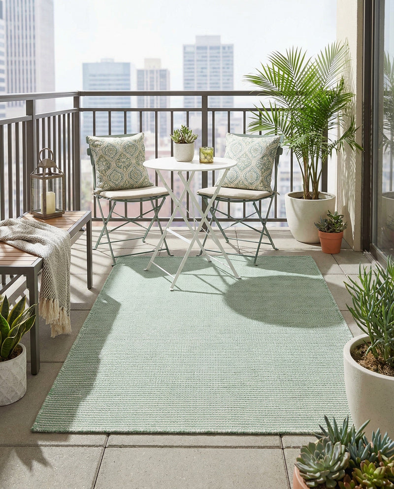 Jill Zarin Sedona Oasis Outdoor Collection Area Rug - Coconino (Palm Green) Rectangle Palm Green  lifestyle 14
