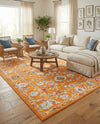Adriana Terrace Collection Area Rug -  Positano (Orange) Rectangle Orange  lifestyle 3