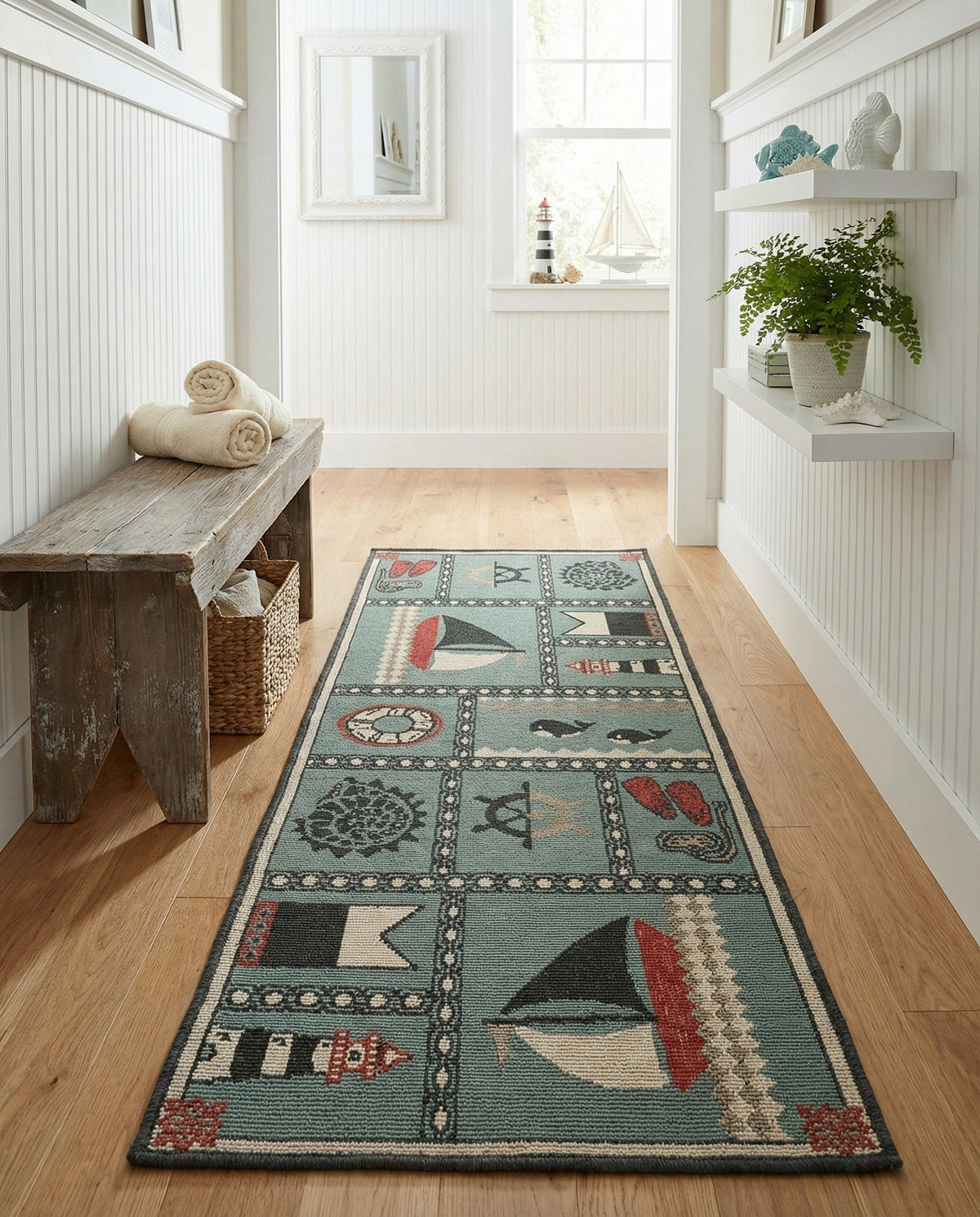 Seaside Haven Rugs Collection Area Rug -  Anchorage Runner Blue  lifestyle 66