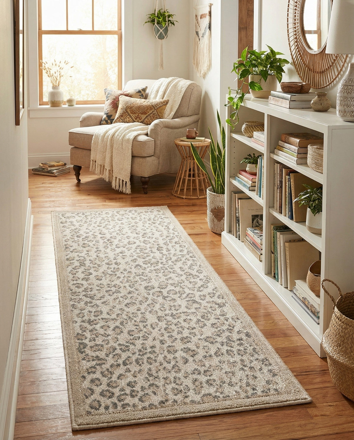 Savannah Sojourn Collection Area Rug - Serengeti Runner Ivory  lifestyle 145
