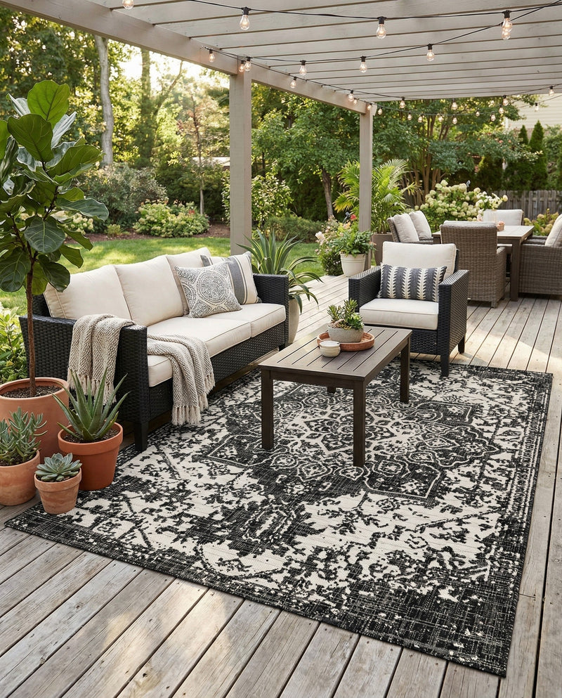 Urban Oasis Rugs Collection Area Rug -  Penthouse (Charcoal Gray) Rectangle Charcoal Gray  lifestyle 22