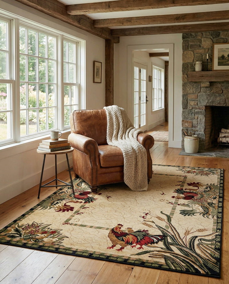 Rural Charm Collection Area Rug - Meadowbrook Rectangle Cream  lifestyle 29
