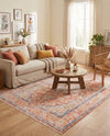 Seville Stripes Collection Area Rug - Cadiz (Brick Red) Rectangle Brick Red  lifestyle 36
