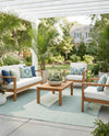 Jill Zarin Sedona Oasis Outdoor Collection Area Rug - Coconino (Palm Green) Square Palm Green  lifestyle 45