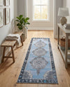 Heritage Elegance Collection Area Rug -  Winterthur (Blue Gray) Runner Blue Gray  lifestyle 59