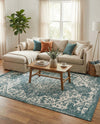 Urban Oasis Rugs Collection Area Rug -  Penthouse (Teal) Rectangle Teal  lifestyle 18