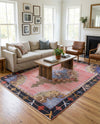 Heritage Elegance Collection Area Rug -  Winterthur (Pink) Rectangle Pink  lifestyle 14