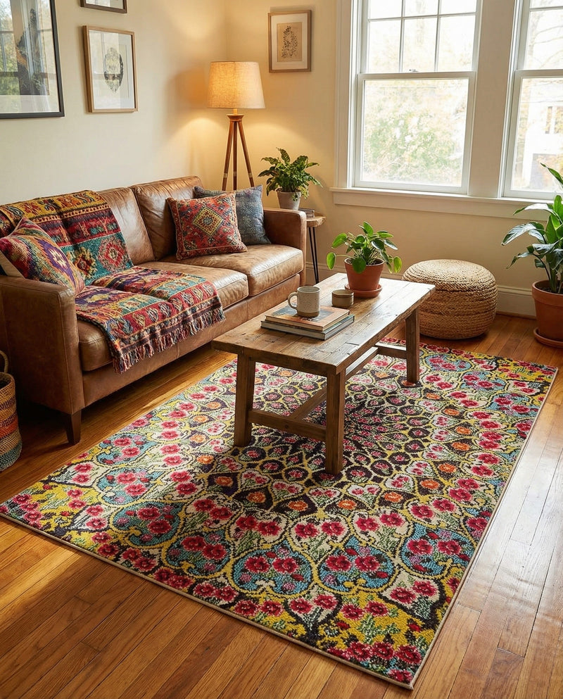 Venetian Tapestry Collection Area Rug -  Burano Rectangle Multi  lifestyle 12