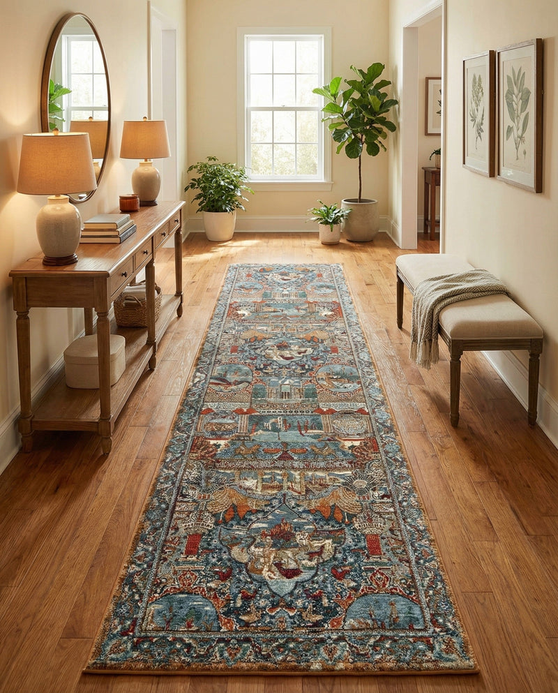 Patio Heritage Collection Area Rug -  Oasis Runner Multi  lifestyle 69