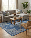 Patio Heritage Collection Area Rug -  Charleston (Blue) Rectangle Blue  lifestyle 12