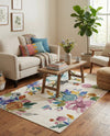 Meadow Breeze Collection Area Rug - Wildflower Rectangle Ivory  lifestyle 20