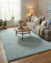 Cozy Comfort Shag Collection Area Rug - Haven (Sage Green) Rectangle Sage Green  lifestyle 13