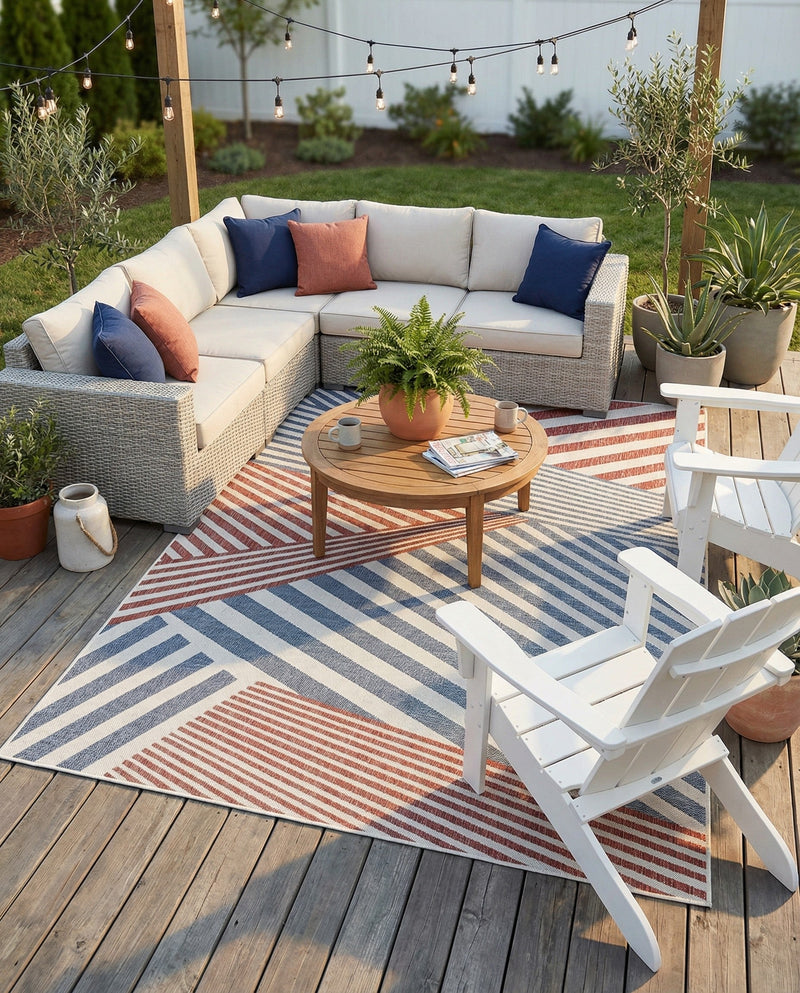 Urban Oasis Rugs Collection Area Rug -  Loft Rectangle Blue  lifestyle 25
