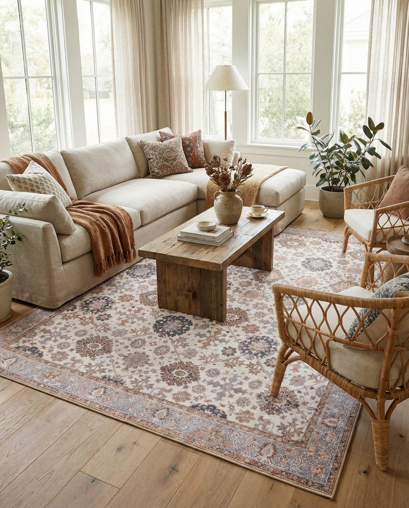 Heritage Elegance Collection Area Rug -  Himeji Rectangle Ivory  lifestyle 20