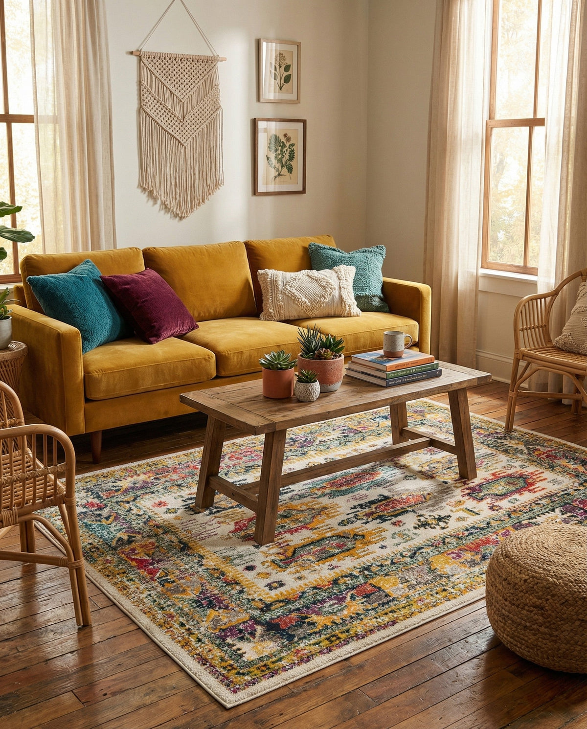 Brighton Terrace Collection Area Rug -  Portslade Rectangle Ivory  lifestyle 18