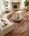 Urban Oasis Rugs Collection Area Rug -  Penthouse (Rust Red) Round Rust Red  lifestyle 65