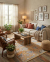 Seville Stripes Collection Area Rug -  Cordoba (Yellow) Rectangle Yellow  lifestyle 8