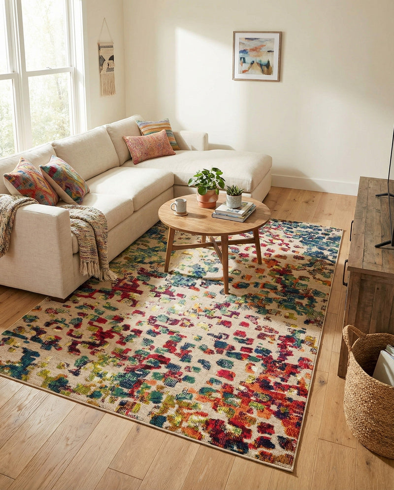 Outdoor Marrakesh Collection Area Rug -  Oujda Rectangle Multi  lifestyle 17