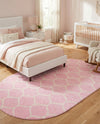 Trellis Mosaic Collection Area Rug -  Pergolatown (Light Pink) Oval Light Pink  lifestyle 37