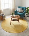 Urban Terrace Collection Area Rug -  Chelsea (Yellow) Round Yellow  lifestyle 68