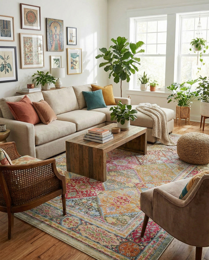Caribbean Breeze Collection Area Rug -  Grenada Rectangle Multi  lifestyle 23
