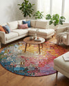 Urban Terrace Collection Area Rug -  Terrace Round Multi  lifestyle 42