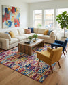 Urban Terrace Collection Area Rug -  Boardwalk Rectangle Multi  lifestyle 5