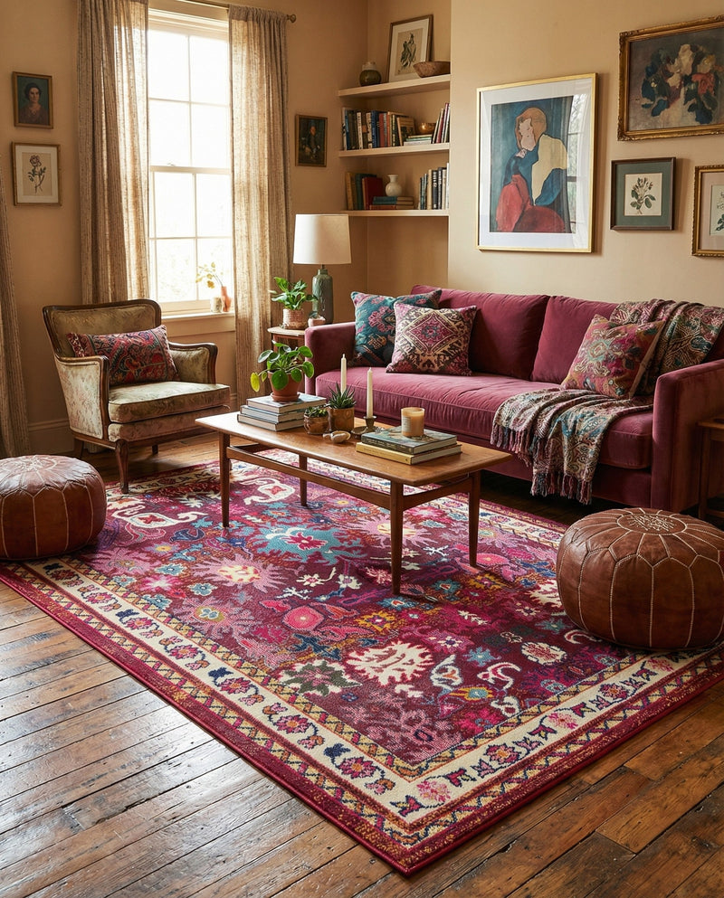 Chateau Elegance Collection Area Rug - Versailles Rectangle Multi  lifestyle 6